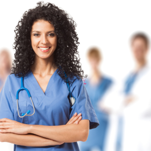 Single nurse doctors in bkgrd Left